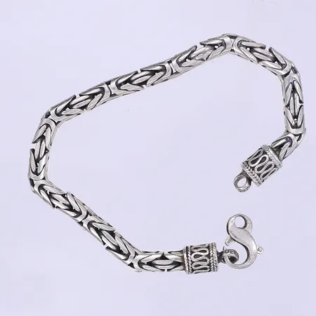 Armband, kejsarlänk, 19,5m, bredd 5mm, defekt, silver 925/1000  Vikt: 25,8 g