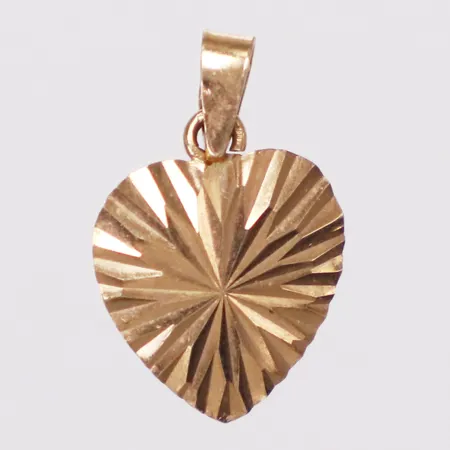 Hänge, hjärta, längd 15mm inkl ögla, bredd 10mm, 18K Vikt: 0,2 g