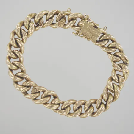 Armband pansar, längd 19 cm bredd 1 cm, defekter bucklor, 18K Vikt: 22,6 g