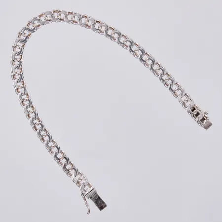 Armband Bismarck, längd: ca 18,5cm, bredd: ca 6mm, Stockholms Stads Arbetsvårdsbyrå, Enskede, år 1971, 830/1000 Silver  Vikt: 9,2 g