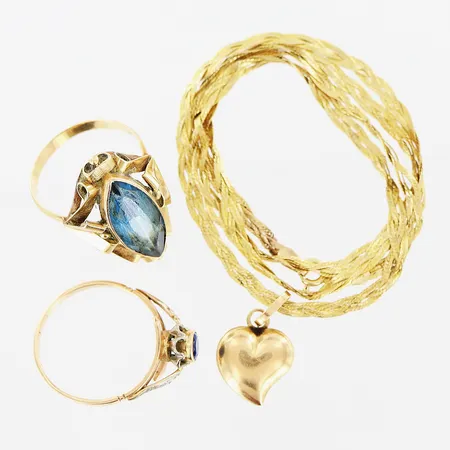 Diverse guld, defekter, 14K Vikt: 13,8 g