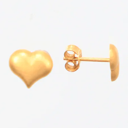 Ett par örhängen, hjärta, 0,8cm, 18k  Vikt: 0,6 g