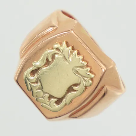 Klackring, stl 20½, bredd 4-18,5mm, tvåfärgad, 14K  Vikt: 10,3 g