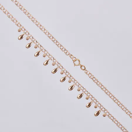 Collier doserad Bismarck, längd ca 41,5cm, bredd ca 3-9mm, 18K Vikt: 3,3 g