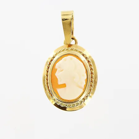 Hänge, camé, 11x20mm, 18K Vikt: 1,1 g