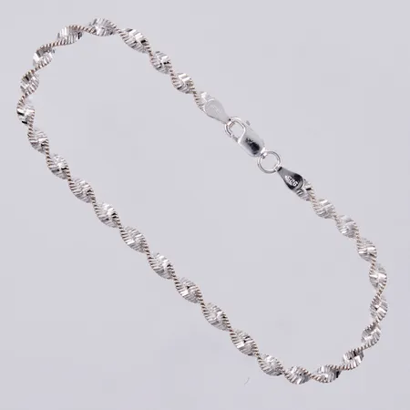 Armband, längd: ca 19cm, bredd: ca 3,5mm, GHA, 925/1000 silver  Vikt: 3,2 g