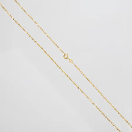 Kedja Singapore, längd ca 50cm, bredd 1,4mm, 9K Vikt: 1,7 g
