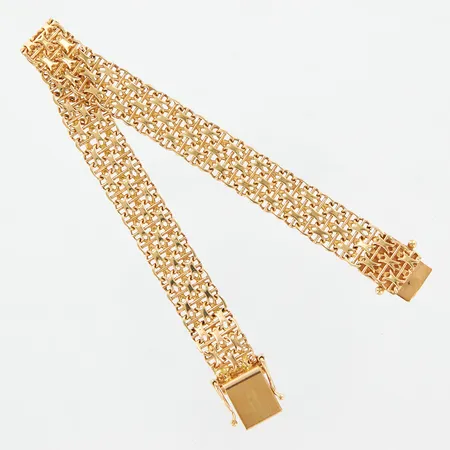 Armband X-länk, 18,5cm, bredd: 9mm, 18K Vikt: 13,8 g