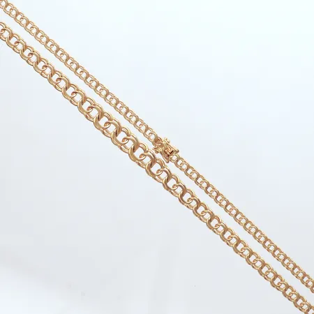 Collier doserad Bismarck, längd 42cm, bredd 4,3 - 8,1mm, Fadis Guld, kistlås, 18K Vikt: 20,1 g