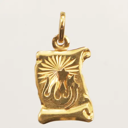 Hänge, längd 30mm inkl ögla, bredd 15mm, bredd 15mm, 21K Vikt: 2,3 g