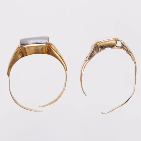 Diverse guld, sten, klippt/av, defekter, 18K Vikt: 8,4 g