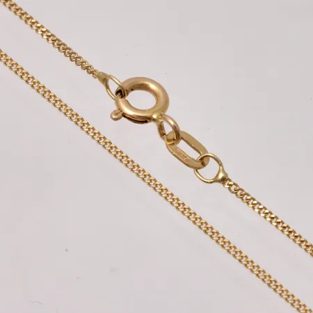 Kedja i 18K guld, 45cm, Pansar, bredd 1mm, tillverkad av Guldfynd, vikt 1,87g.