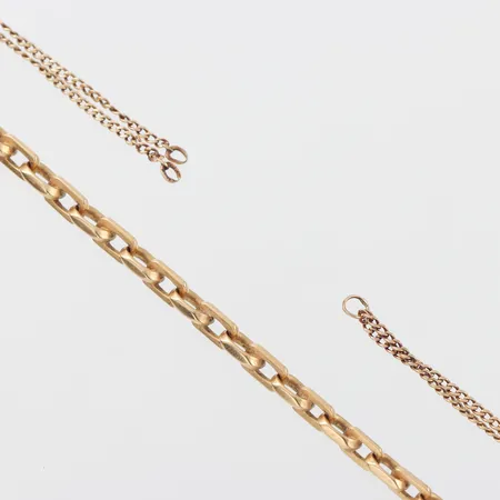 Collier (Obs lås saknas), längd ca 42 cm, bredd 3-5.4 mm,18k. Vikt: 25,6 g