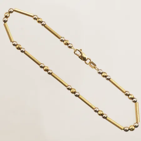 Armband, längd 19cm, bredd 2,9mm, tvåfärgad, 18K Vikt: 5,4 g