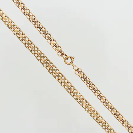 Collier doserad X-länk, längd 44,5cm, bredd 4,3-5,5mm, 18K  Vikt: 12 g
