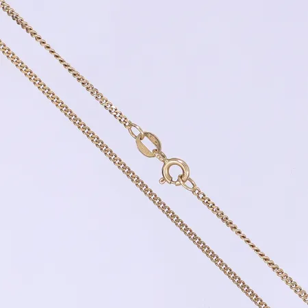 Halskedja, pansar, 43,5cm, bredd 2mm, 18K Vikt: 4,2 g