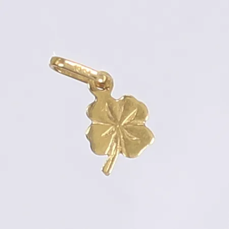 Hänge, fyrklöver, 13x6mm, 18K Vikt: 0,3 g