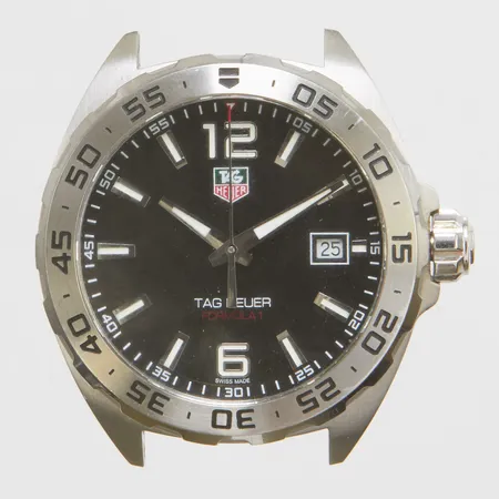 Herrur Tag Heuer Formula 1, stål, quartz, 41mm, refnr WAZ1112, snr BEA0617, safirglas, datum, stållänk, viklås, manual, garantikort 2020, box ytterkartong. Vikt: 0 g