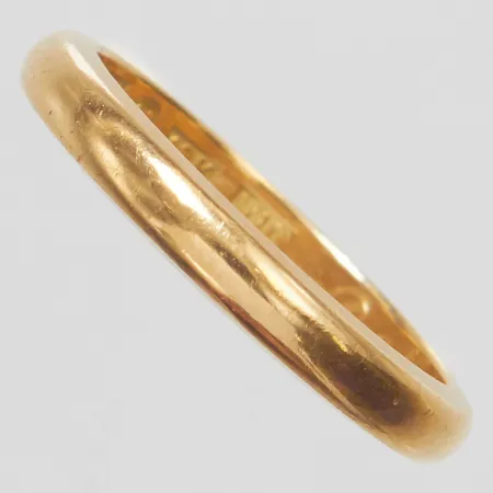 Ring slät, stl 16½, bredd 2,8mm, gravyr, 18K Vikt: 3,5 g