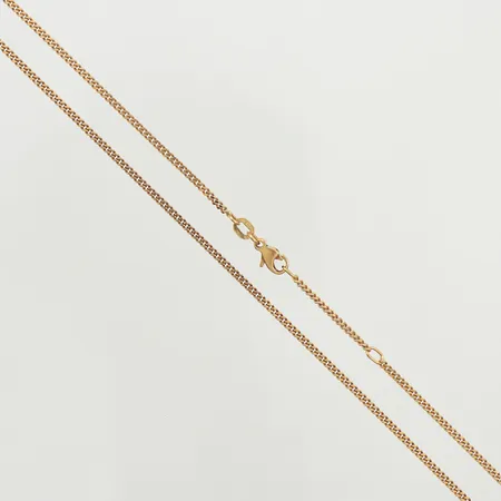 Kedja Pansar, längd 37-39,5cm, bredd 1,6mm, skadat lås, 18K  Vikt: 4,8 g