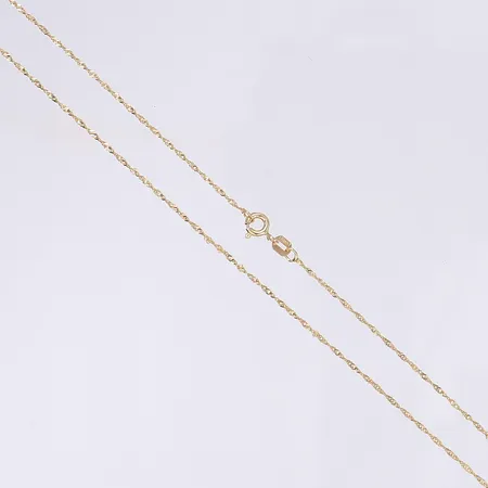 Halskedja Singapore, längd 42cm, bredd 1mm, 18K Vikt: 1,2 g