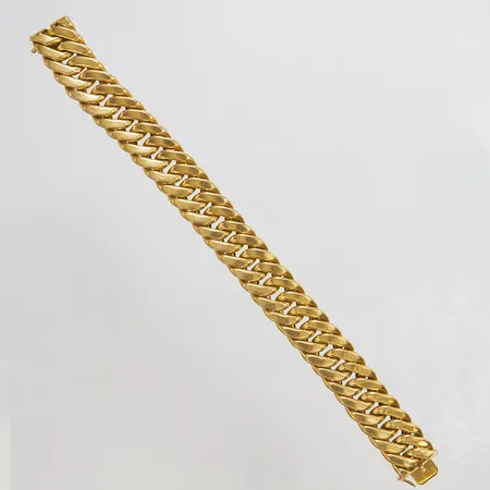 Armband Pansar, längd ca 20cm, bredd 16mm, ihålig, 18K Vikt: 53,2 g