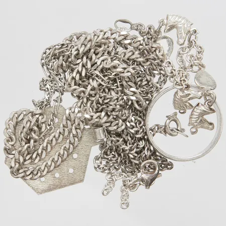 Diverse silver, defekta, 925/1000 silver Vikt: 44,8 g