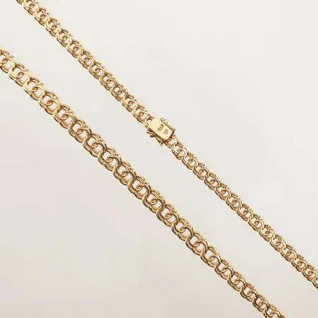 Collier doserad Bismarck, längd 47cm, bredd 5-7mm, 18K  Vikt: 29,9 g