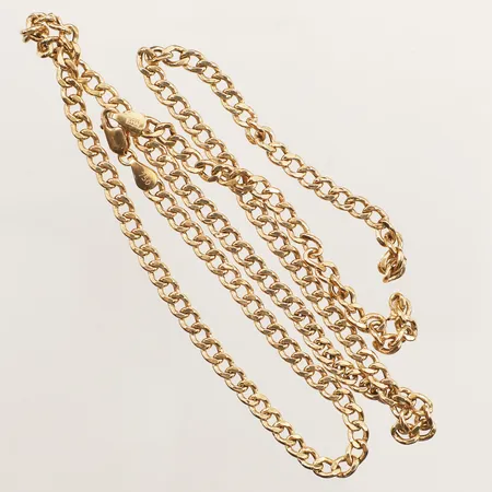Kedja Pansar, längd 50cm, defekt, bucklig, 18K  Vikt: 7,5 g