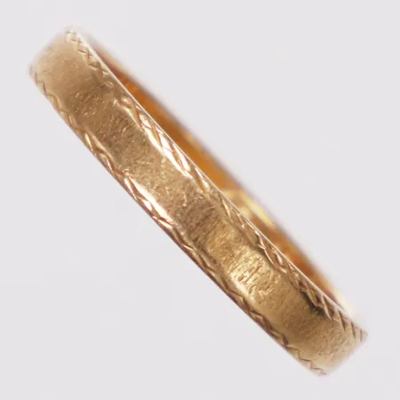 Ring, slät, stl 16¾, bredd 2,9mm, Schalin Bror Guld Ab, år 1990, gravyr, 18K Vikt: 2,3 g