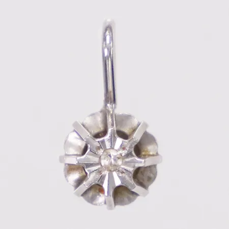 Hänge, diamant 1xca0,01ct, längd 11,5mm, bredd 6,2mm, vitguld, 18K Vikt: 0,6 g