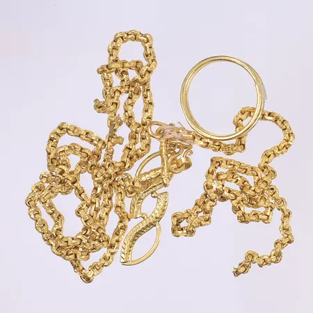 Diverse guld, defekt, 23K  Vikt: 13,3 g