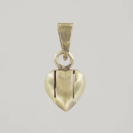 Hänge hjärta, längd 2 cm, bredd 9 mm, 14K Vikt: 1 g