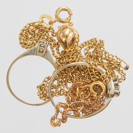 Diverse guld, ojämnheter, repor, defekta, 18K Vikt: 9,6 g