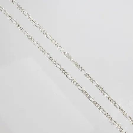 Kedja Figaro, längd ca 69cm, bredd 4,5mm, 925/1000 silver Vikt: 22,3 g