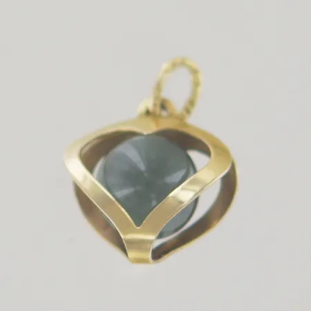 Hänge med sten, längd 1,5 cm, 18K Vikt: 1,2 g