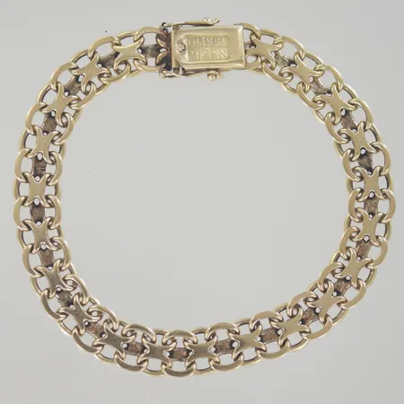 Armband x.-länk, längd 20 cm, bredd 8,8 mm, 18K  Vikt: 24 g