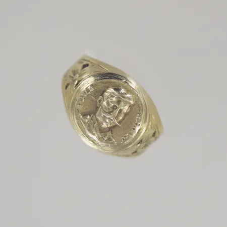 Ring, Ø 21 mm, bredd 8 mm, 14K Vikt: 6,2 g