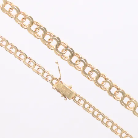Collier, doserad Bismarck, längd 45cm, bredd: 5-7mm, 18K.  Vikt: 20,3 g