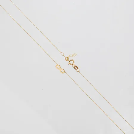 Collier, infinity, längd 42-45cm, bredd 0,4-4mm, 18K Vikt: 1 g