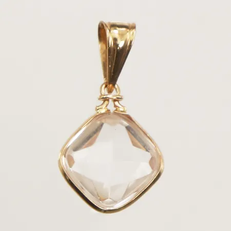 Hänge med sten, ca 20mm, inklusive ögla, bredd 13mm, 18K Vikt: 1,6 g