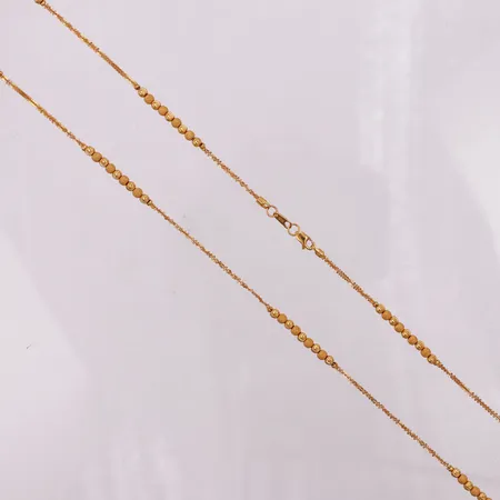 Collier, kulor, 66cm, bredd 1,5-3mm, 22K  Vikt: 13,8 g