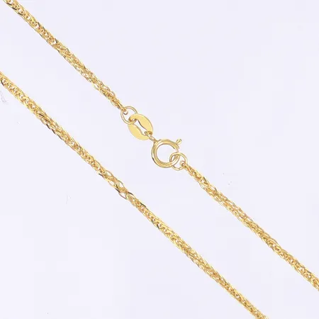 Halskedja, 45cm, bredd 1mm, 21K Vikt: 3,1 g