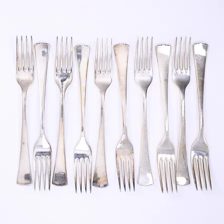 10 Gafflar 14cm, Silver 830/1000 Vikt: 255 g