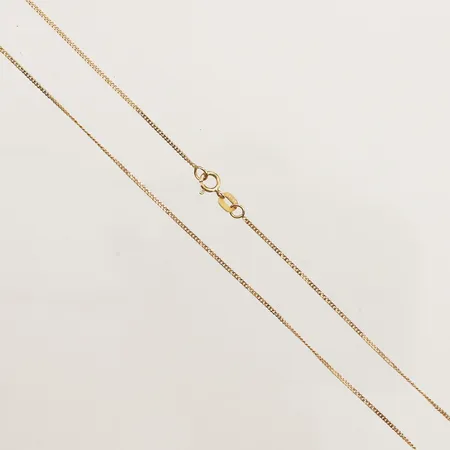 Kedja Pansar, längd 38cm, bredd 1mm, 18K  Vikt: 1,6 g