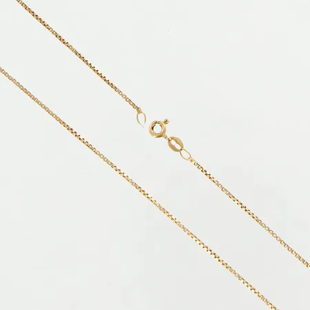 Kedja Venezia, 47,5cm, bredd: 1mm, defekt låsögla, 18K Vikt: 3,3 g