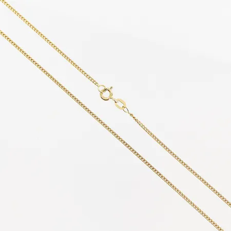 Kedja, Pansar, 45,5cm, bredd 1,5mm, GHA, 18K.  Vikt: 4,4 g