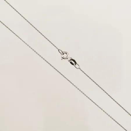 Kedja ankar, längd 45cm, bredd 0,4mm, vitguld, 18K Vikt: 1,5 g