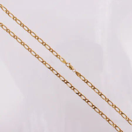 Kedja, 51,5cm, bredd 4,5mm, 21K  Vikt: 13,7 g