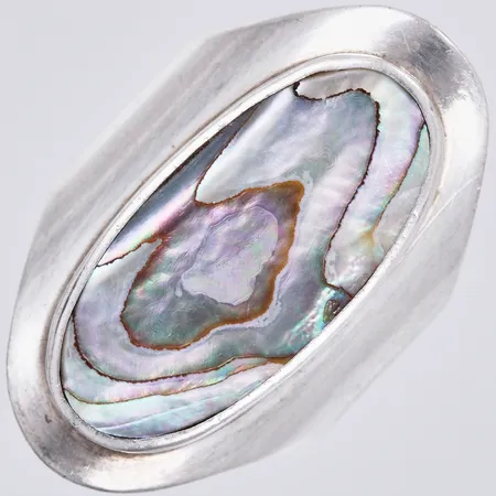 Ring, pärlemo, stl. 16¾, bredd: ca 4-31mm, Sterling, silver, 925/1000 Vikt: 9,1 g